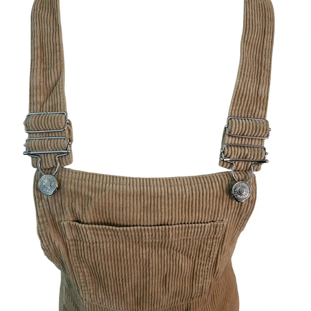 Forever 21 Corduroy‎ Overall Mini Skirt Women's Size S Tan